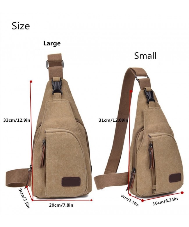 SIFINI Outdoor Sport Casual Canvas Unbalance Backpack Cross body Sling ...