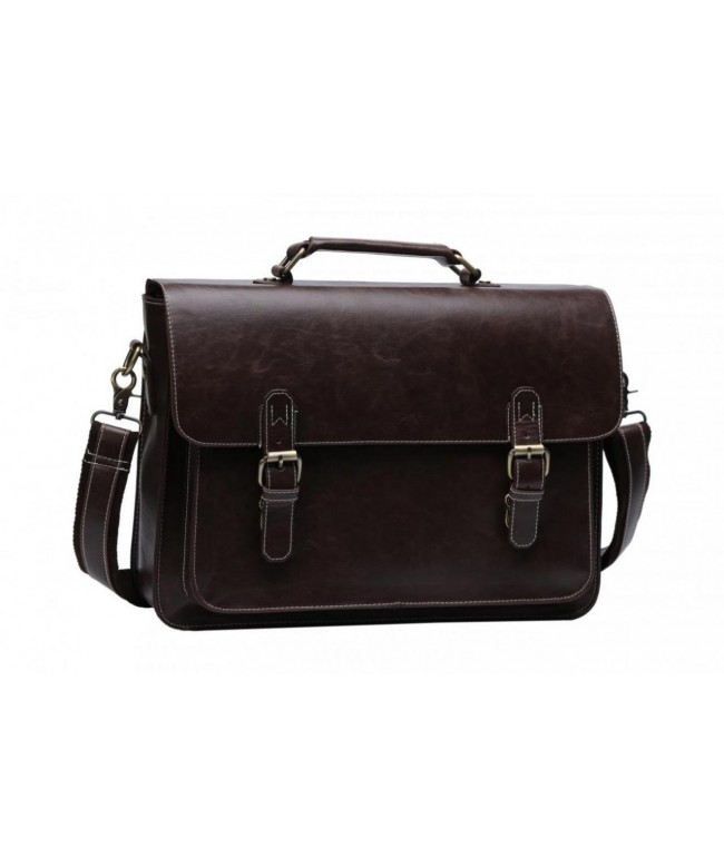 Leather Briefcase Business Laptop Messenger