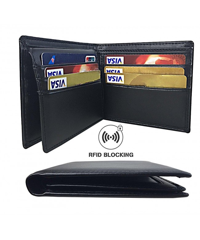 Aonal Blocking Leather Bifold Wallet