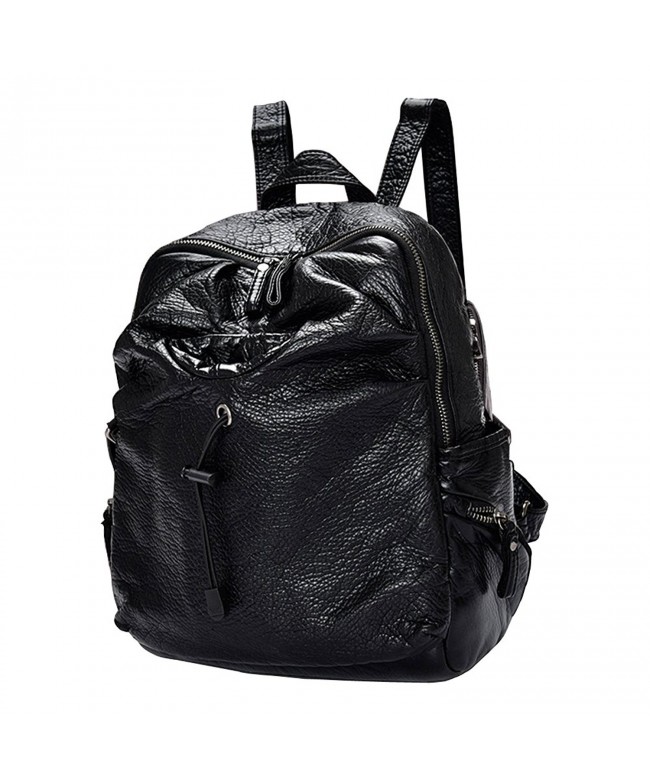 FanCarry Backpack Shoulder Earphone Black leather