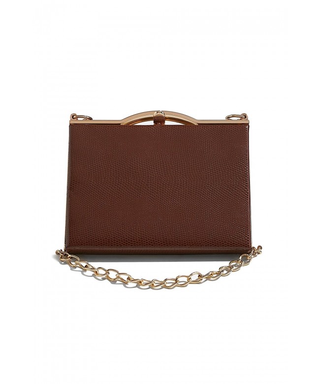 Snakeskin Clutch Handbag Detachable Chains