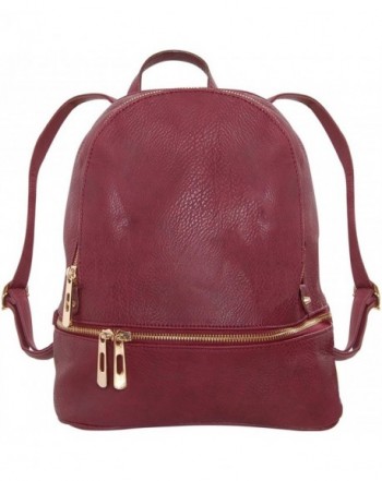 Humble Chic Leather Backpack Burgundy