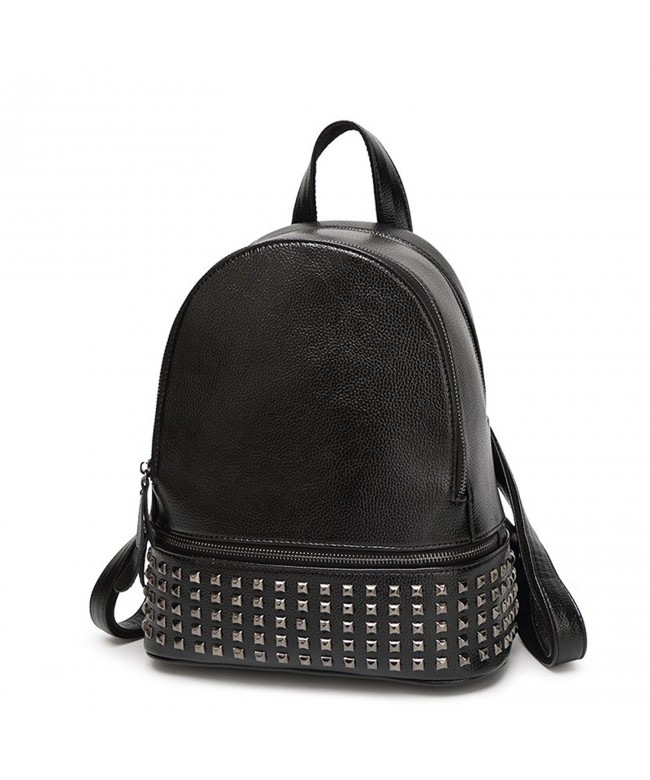 Hoxis Studded Leather Backpack Shoulder