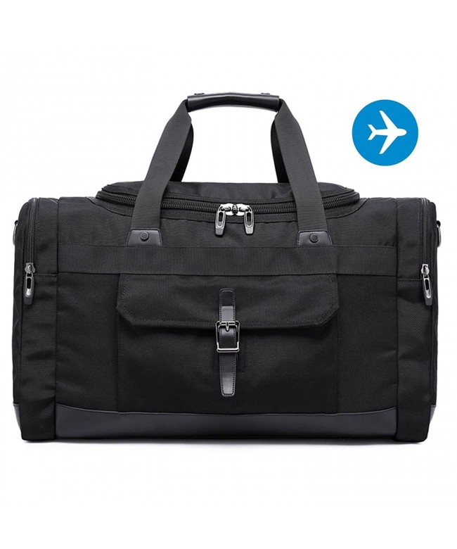 Overnight Travel Bags Leather Water Resistant Weekender Luggage Duffel ...