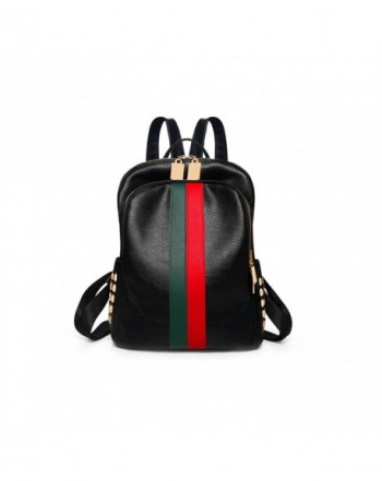Alovhad fashion leather backpack Red Green