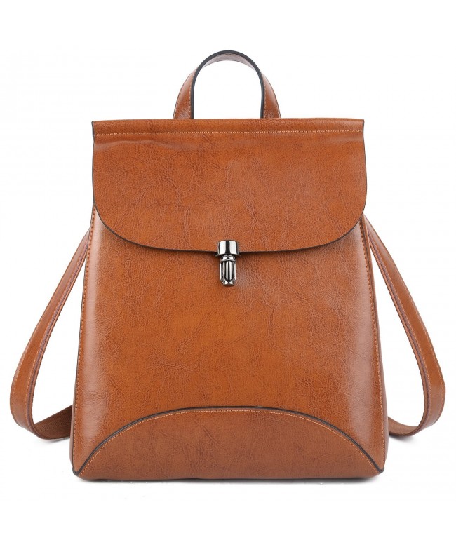 Women's Convertible Real Leather Backpack Versatile Shoulder Bag ...