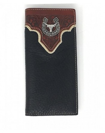 Premium Genuine Leather Longhorn Checkbook