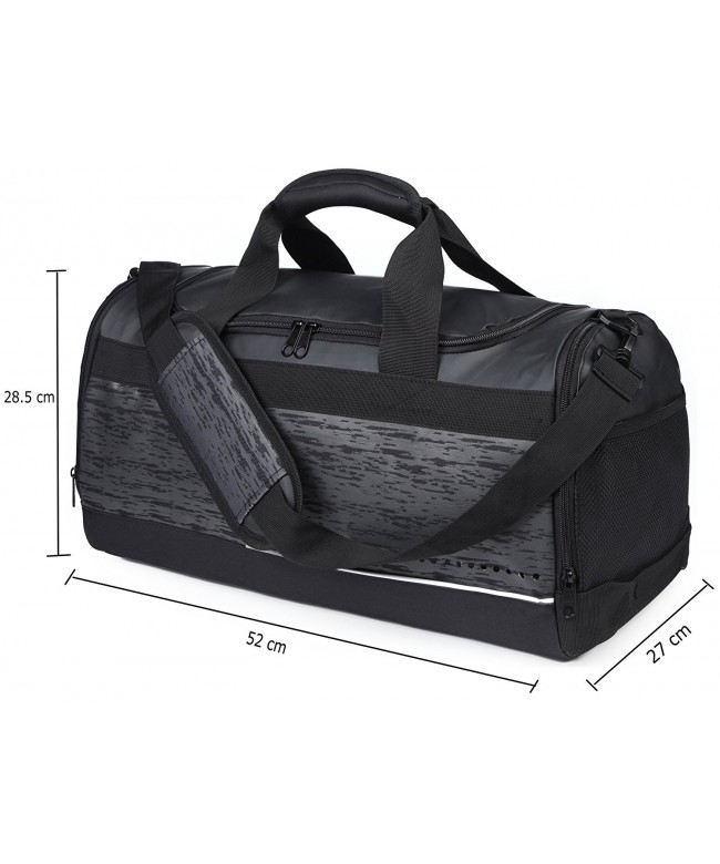 20 Inch Gym Bag with Shoe Compartment Men Duffel Bag Medium Black - 40L ...