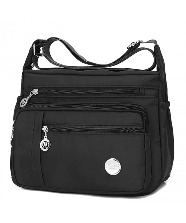 Waterproof Nylon Shoulder Crossbody Bags - Black - CY184XGOEHR
