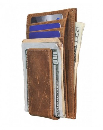 Wallet Genuine Leather Pocket Window - Brown With Id Window (Crazy ...