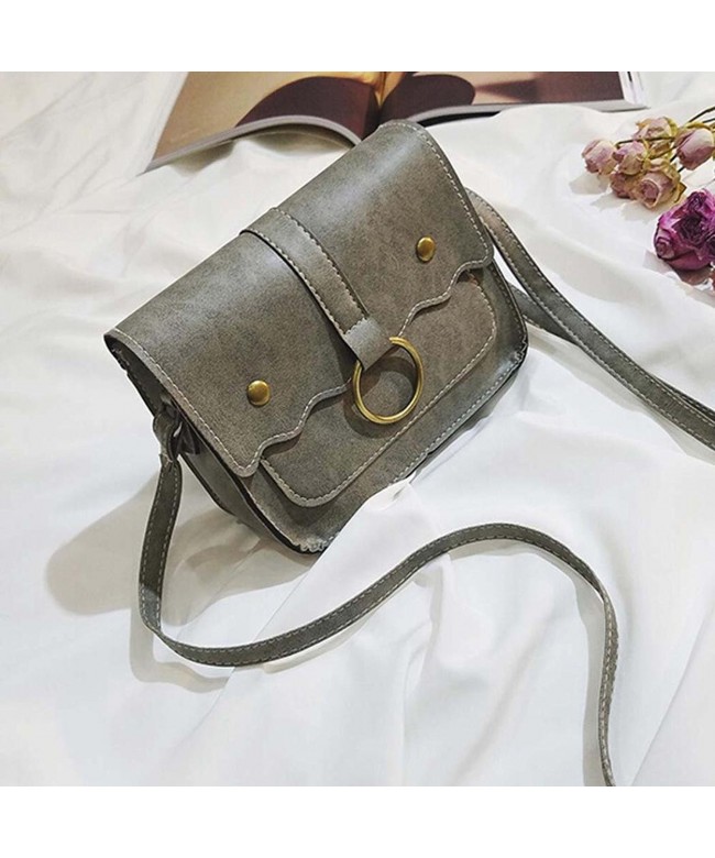 Mini Leather Shoulder Bag for Women H - Gray - CJ1864LZ42Q