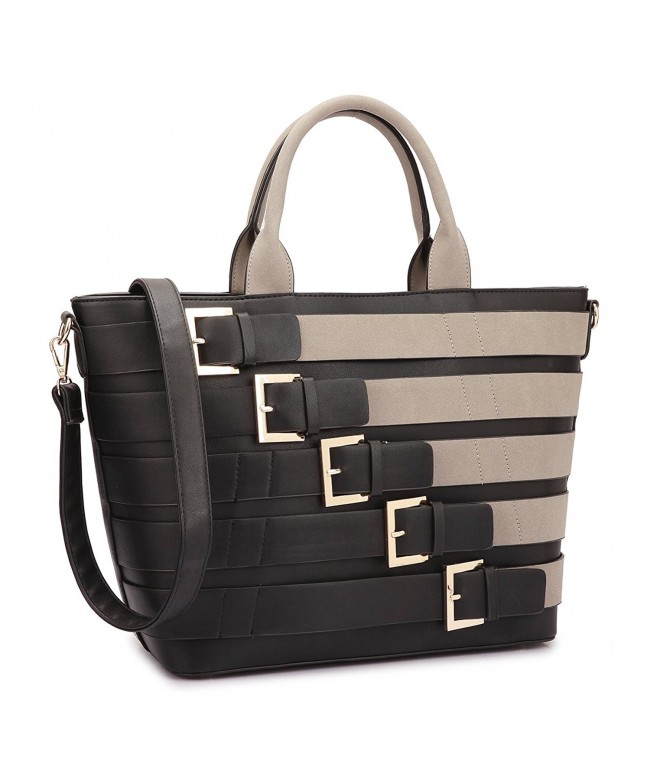 Medium Satchel 2 Pieces Purse Set Designer Handbag Top Handle Shoulder Bag Padlock