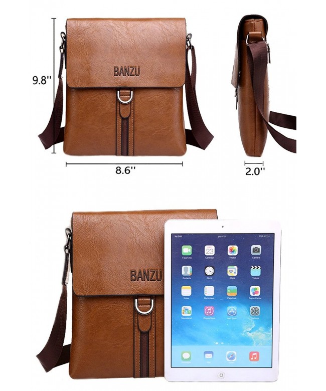 Unisex PU Leather Casual Shoulder Bag Cross-body Bag Messenger Bag For ...