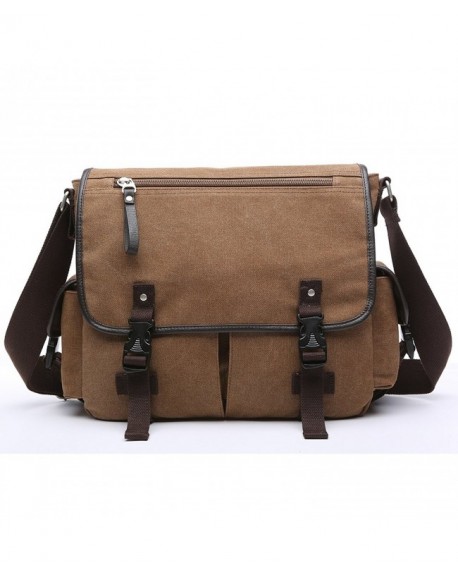 Men's Canvas Messenger Bag Shoulder Bag Satchel Fits Laptop up to 13.3 ...