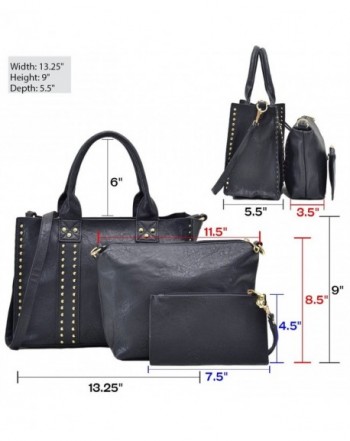 Handbag Pieces Leather Shoulder Satchel - 3pcs-brown/Coffee - CR189NL8QO7