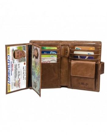 Genuine Leather Blocking Wallets Trifold