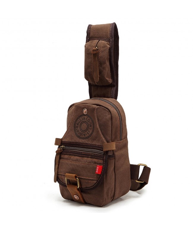 Canvas Sling Shoulder Backpack Daypack