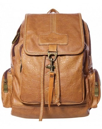 Coofit Leather Backpack Shoulders Daypack