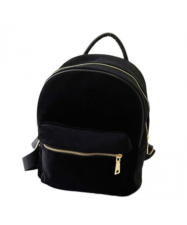 Kemilove Velvet Shoulder School Backpack