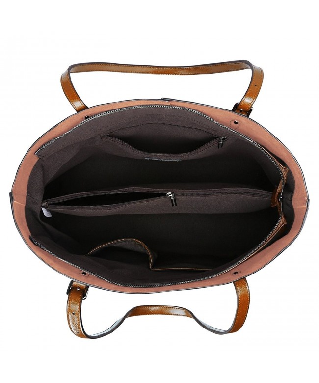 Women's Vintage Genuine Leather Tote Shoulder Bag Handbag Upgraded ...