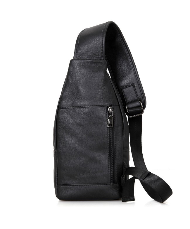 LXFF Leather Backpack Shoulder Crossbody - Black 5 - CV1887HWUQX