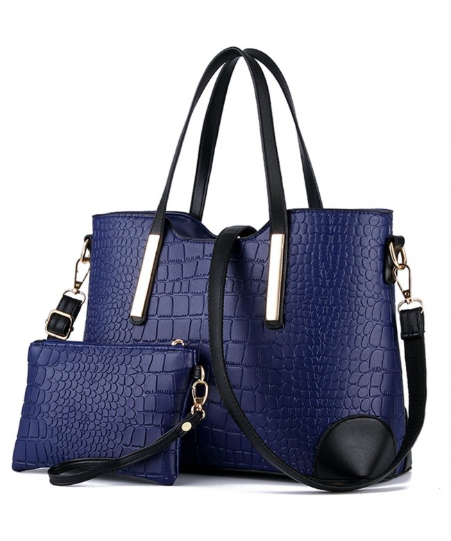 YNIQUE Women Top Handle Satchel Handbags Tote Purse Crocodile Leather Tote Bag