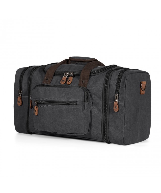 Unisex's Canvas Duffel Bag Oversized Travel Tote Luggage Bag - Dark ...