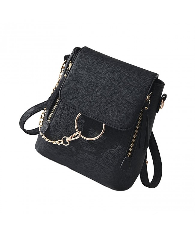Fashion Women Crossbody Backpack Purse Small Pu Leather Shoulder Bag Ladies Cute Chain Satchel ...
