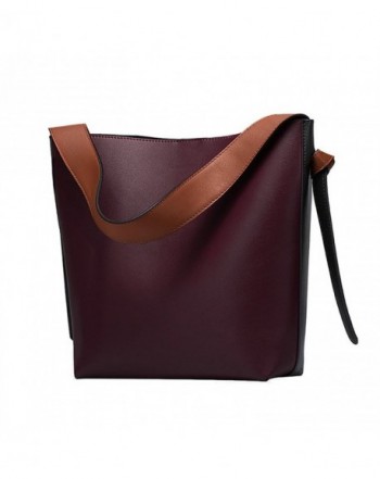 S ZONE Fashion Shoulder Handbags red Black
