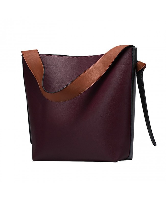 S ZONE Fashion Shoulder Handbags red Black