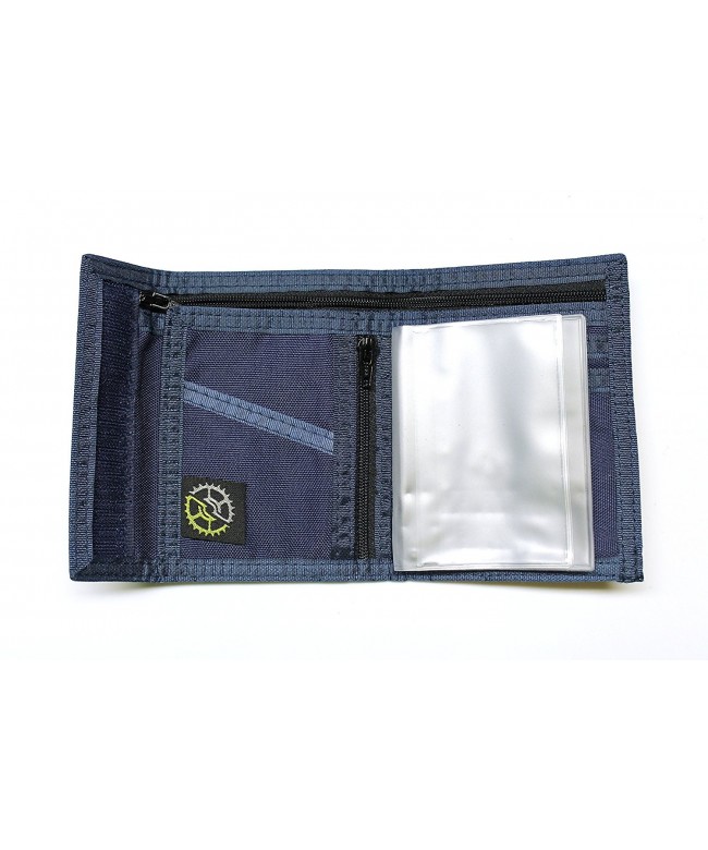 Nylon Bifold Wallet Zippered Pocket