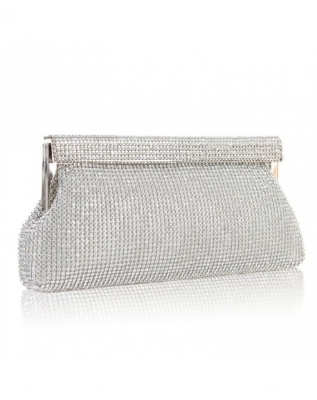 Full Crystal Rhinestone Evening Handbags - Silver - CY127R3OAAD