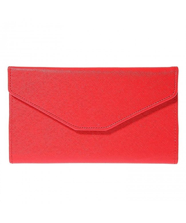 Womens Envelope Clutch Wallet - Red - CB184WH6435