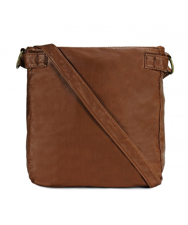 Simple Duplet Pocket Crossbody Bag H1998 - Brown - C112HHY6YO9