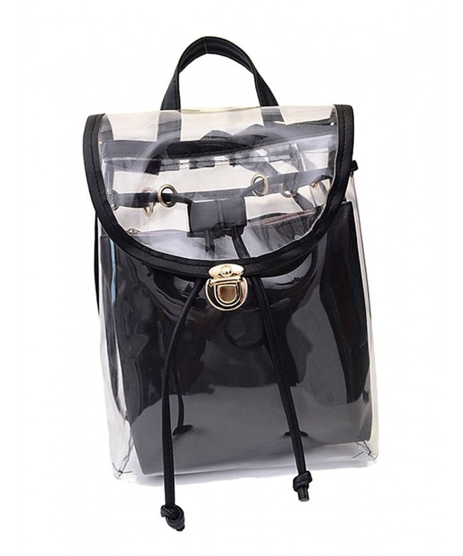 Jesdo Drawstring Backpack Transparent Handbag
