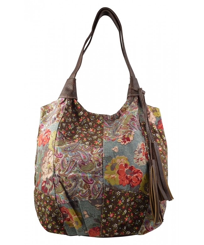 Womens Floral Multicolor Material Handbag
