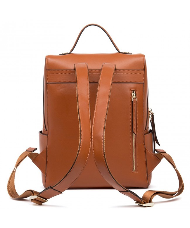 Genuine Leather Backpack Shoulder - Large-231-Brown - C71864D5OHU