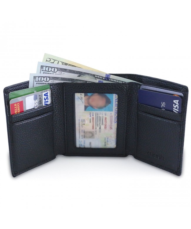 TriFold Wallet WIndow Capacity Leather