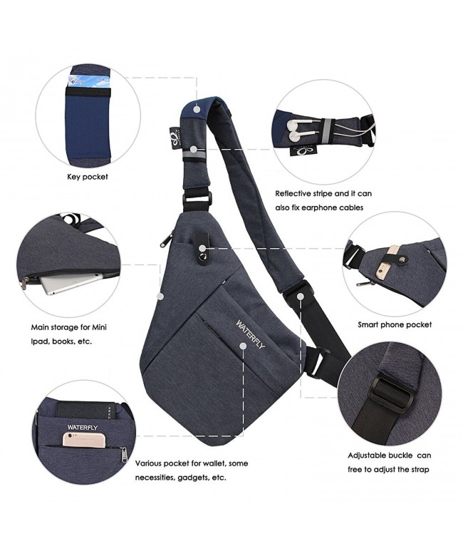 Sling Bag Lightweight Casual Daypack Chest Shoulder Bag for Men Boy ...