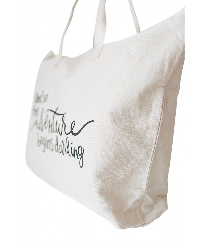 Canvas Tote Bag with Special Saying - Zipper Top Interior Pocket 100% ...