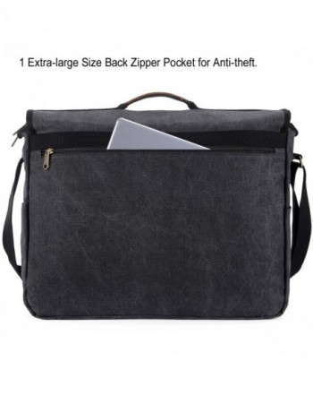 17 Inch Laptop Messenger Bag Vintage Canvas Shoulder Bag For Men ...