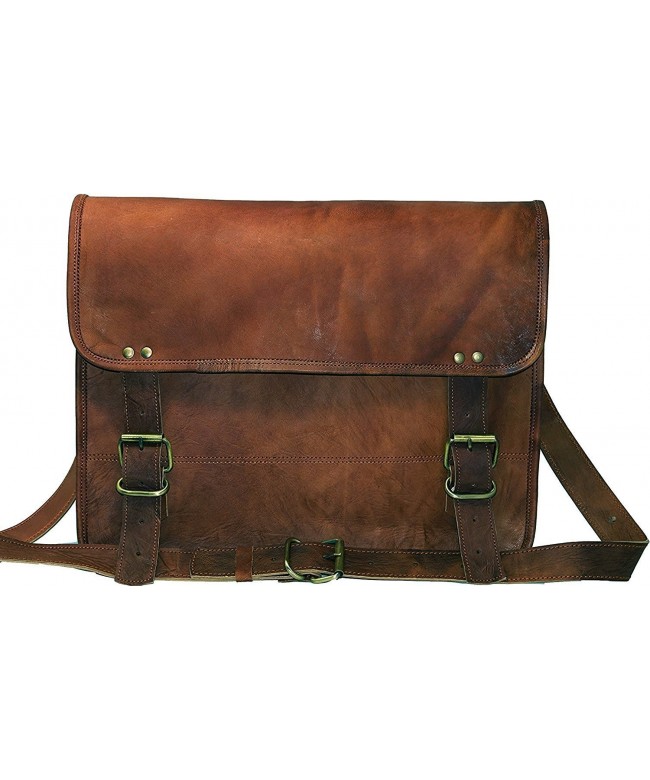 genuine Leather Messenger Briefcase shoulder