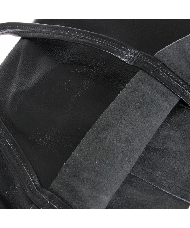Women's Vintage Leather Shoulder Bag - Black - CS11SMS9U9B