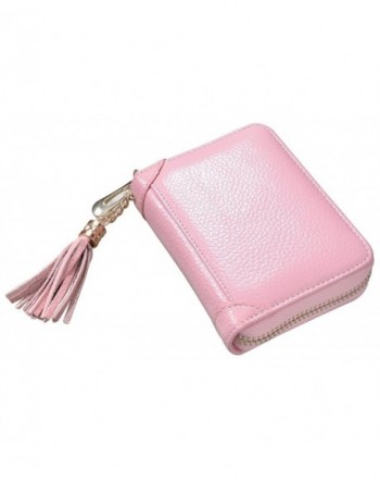 Womens Credit Card Holder Wallet Genuine Leather RFID Small ID Case ...