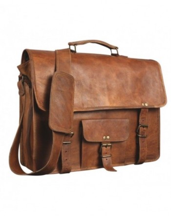 Leather Genuine Messenger Briefcase Satchel