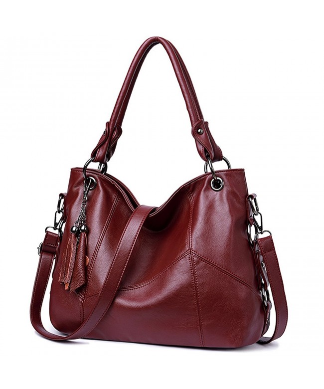 Lustear Leather Handbag Shoulder Tassel