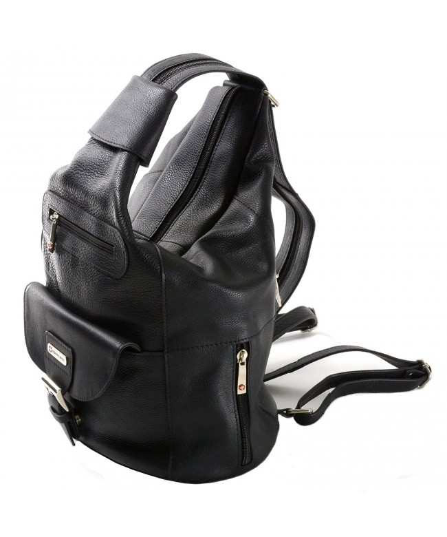 Womens Alpine Swiss Genuine Leather Backpack Purse Handbags - Arnon ...
