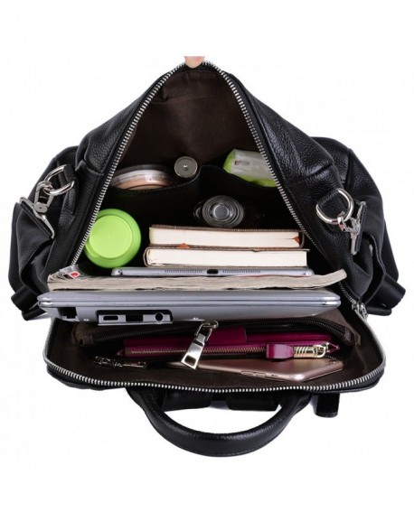 Women's Convertible Real Leather Backpack Versatile Shoulder Bag ...