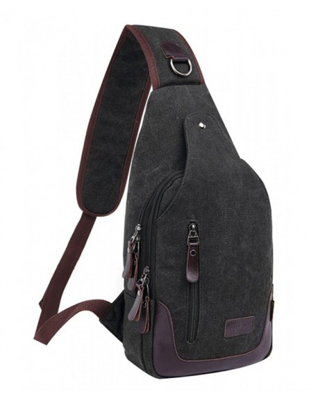 Unisex Casual Canvas Backpack Crossbody Sling Bag Shoulder Bag Chest ...