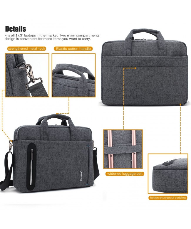 Messenger Multi compartment Briefcase Ultrabook - New Grey - C912MNVO7K9